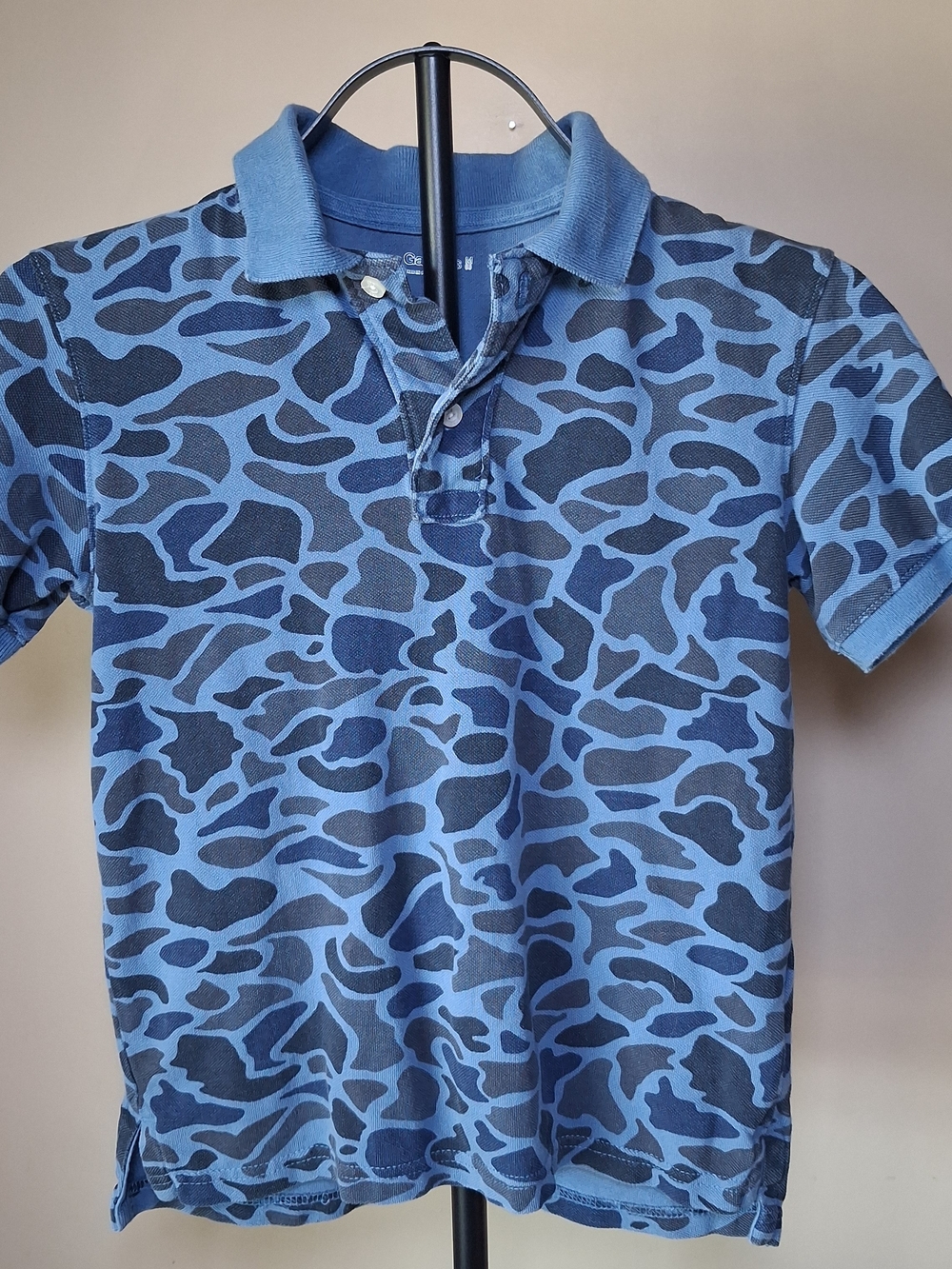 Gap Kids Boy's Blue Camo Polo; Size M(8)